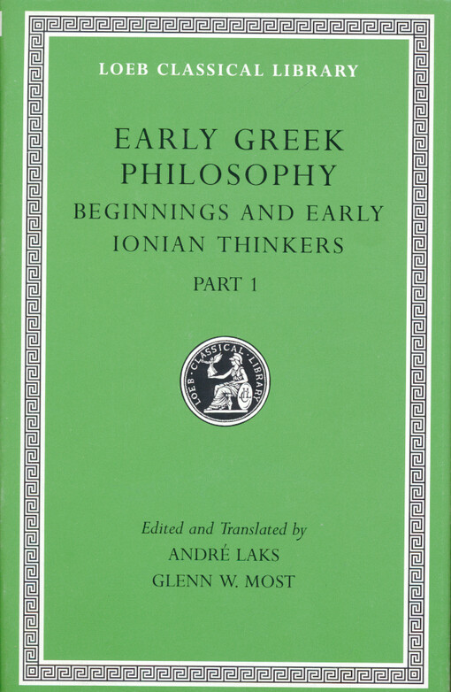 Early Greek philosophy. Volume II, Beginnings and early Ionian thinkers. Part 1
