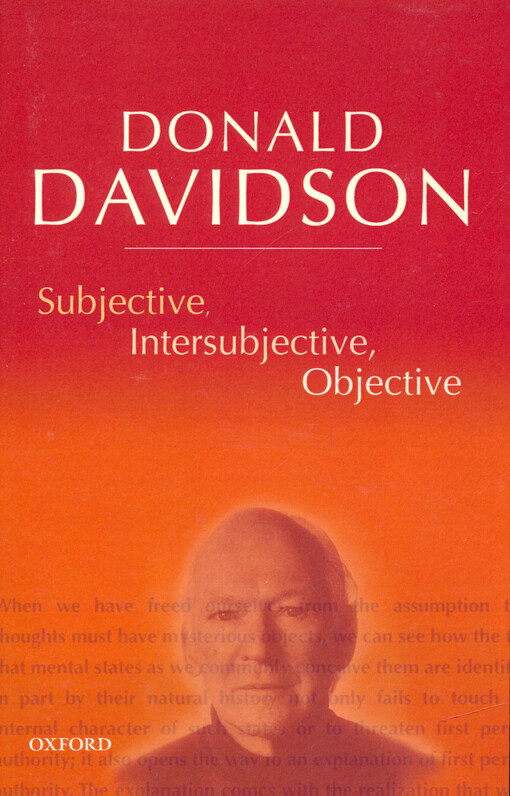 Subjective, intersubjective, objective