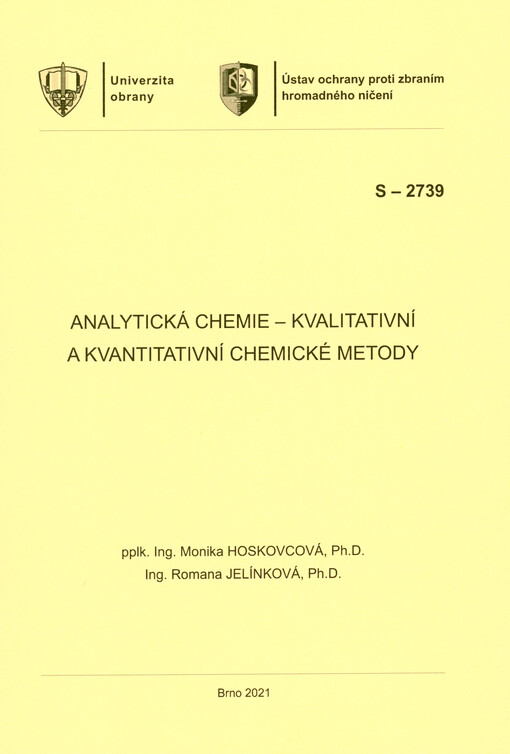Analytická chemie - kvalitativní a kvantitativní chemické metody