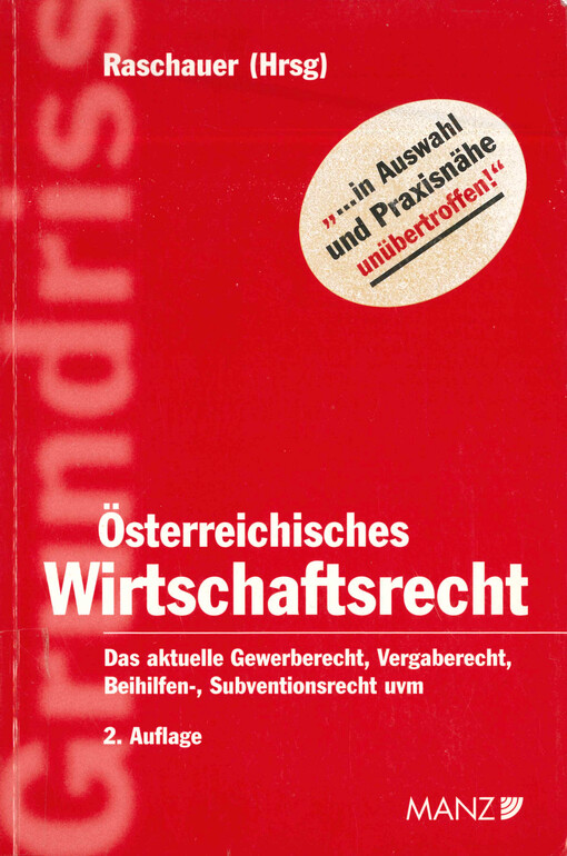 Grundriss des österreichischen Wirtschaftsrechts