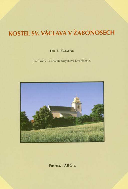 Kostel sv. Václava v Žabonosech. Díl I., Katalog pohřebiště