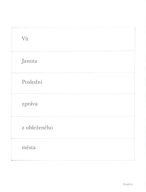 Poslední zpráva z obleženého města