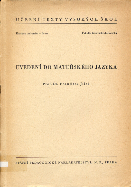 Uvedení do mateřského jazyka