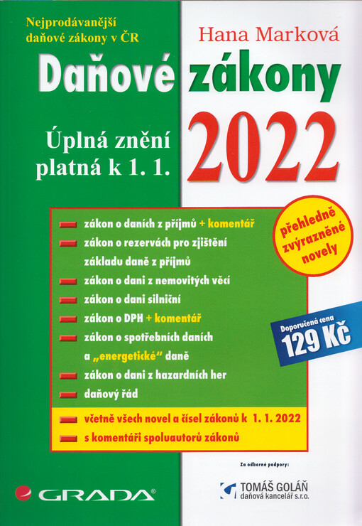 Daňové zákony 2022 : úplná znění k 1. 1.