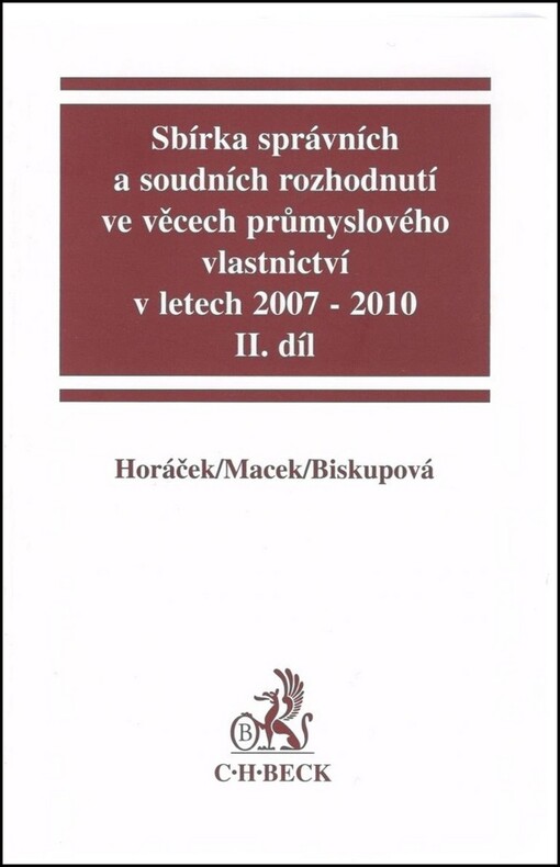 Sbírka správních a soudních rozhodnutí ve věcech průmyslového vlastnictví, 2. díl