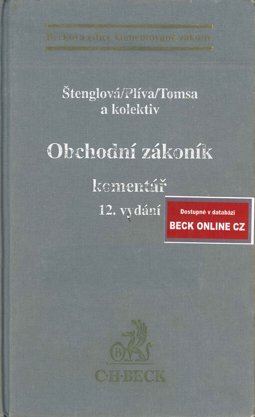 Obchodní zákoník : komentář