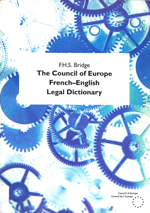 The Council of Europe French-English legal dictionary