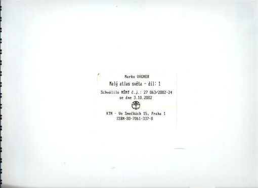 Malý atlas světa. Díl: 1