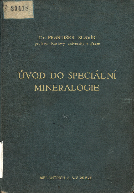Úvod do speciální mineralogie