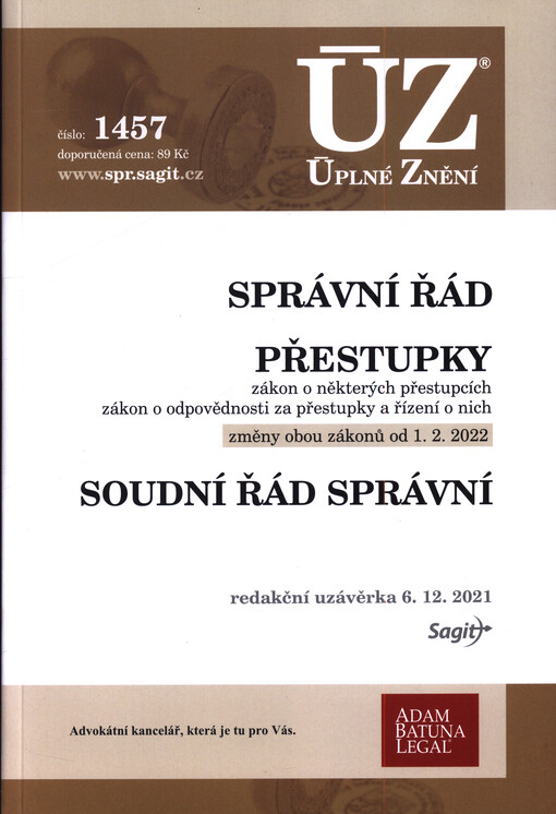 Správní řád, Přestupky, Soudní řád správní