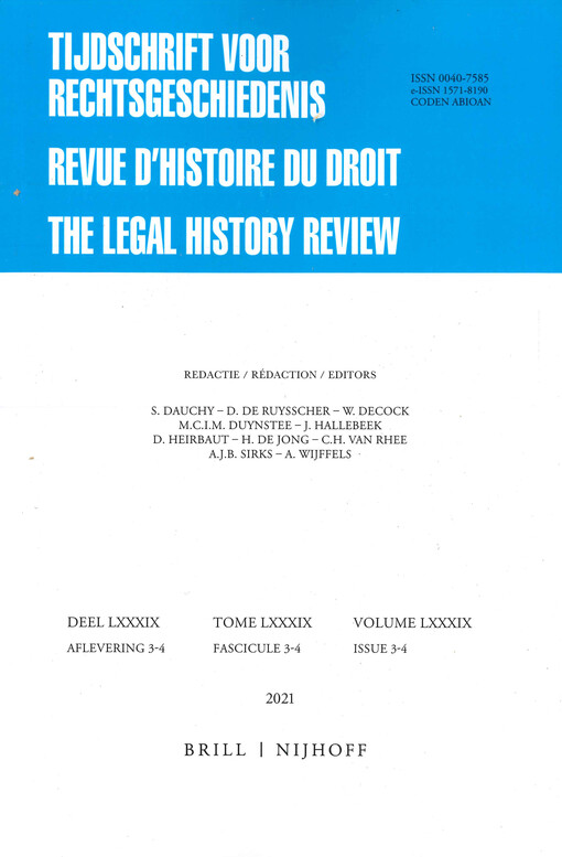 Tijdschrift voor rechtsgeschiedenis