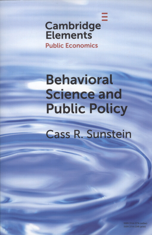Behavioral science and public policy