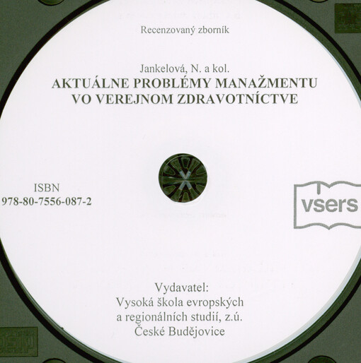 Aktuálne problémy manažmentu vo verejnom zdravotníctve : recenzovaný zborník