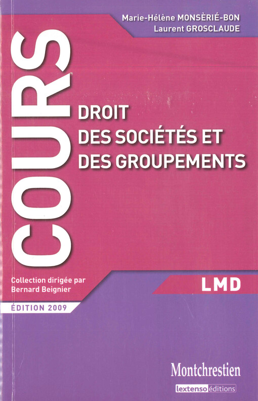 Droit des sociétés et des groupements