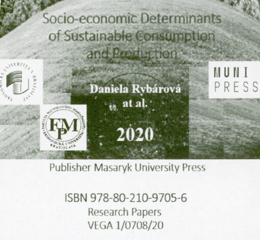 Socio-economic determinants of sustainable consumption and production : proceedings of scientific papers
