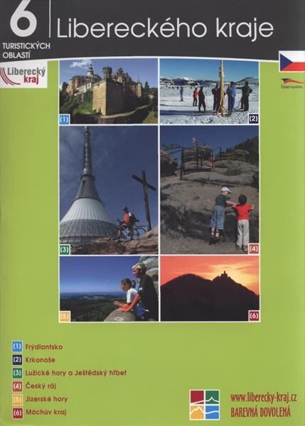 6 turistických oblastí Libereckého kraje