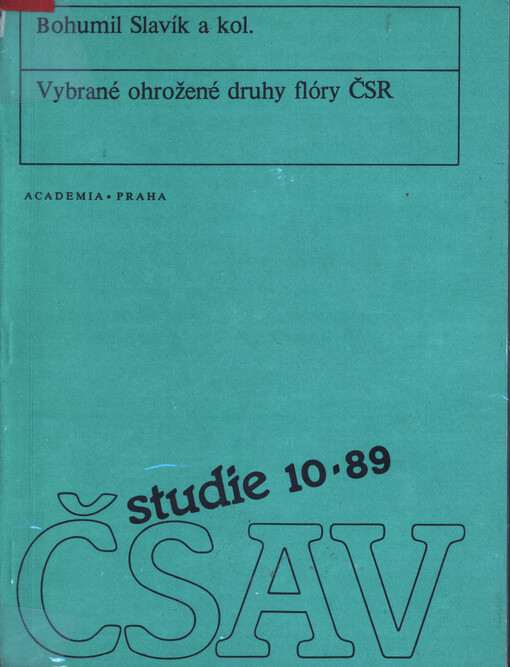 Vybrané ohrožené druhy flóry ČSR = Selected Endangered Species of the Flora of the ČSR