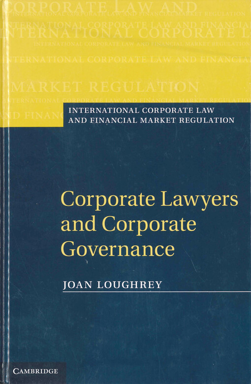 Corporate lawyers and corporate governance