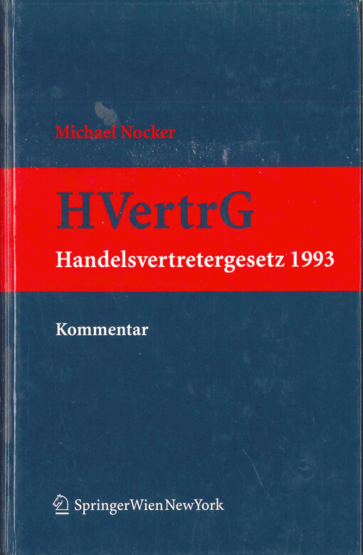 Kommentar zum Handelsvertretergesetz (HVertrG 1993)