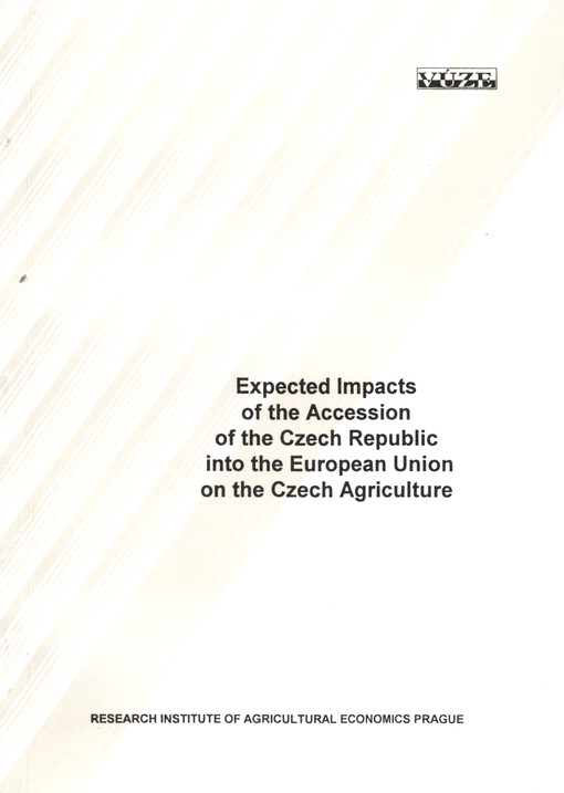 Expected impacts of the accession of the Czech Republic into the European union on the Czech agriculture