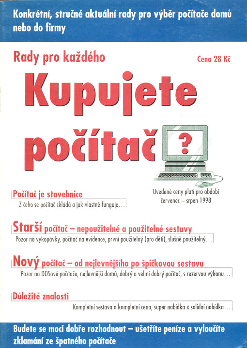 Kupujete počítač? : rady pro každého