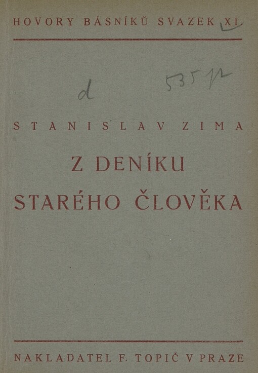 Z deníku starého člověka :verše
