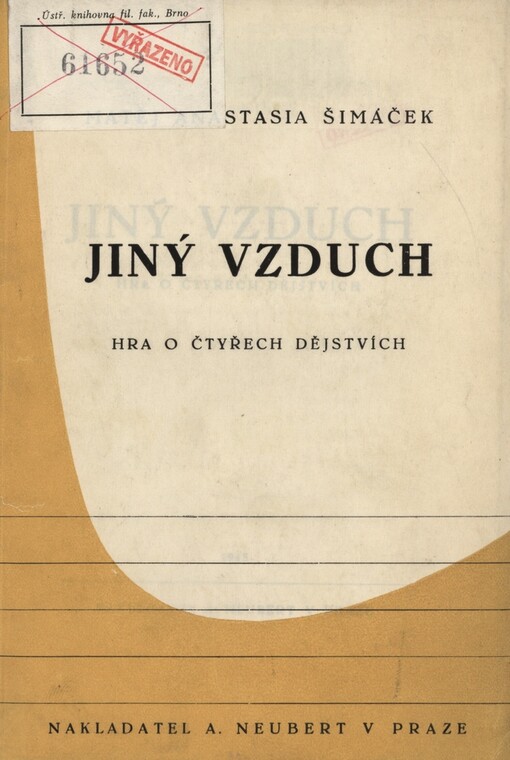 Jiný vzduch :hra o čtyřech dějstvích