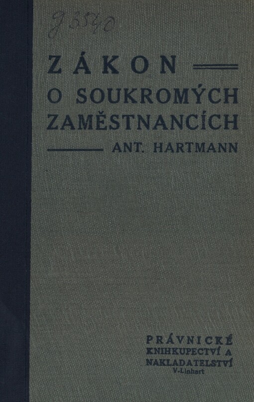 Zákon o soukromých zaměstnancích z 11. července 1934, č. 154 Sb. z. a n.