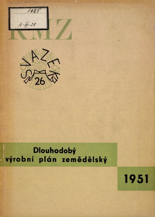 Dlouhodobý výrobní plán zemědělský : 1951