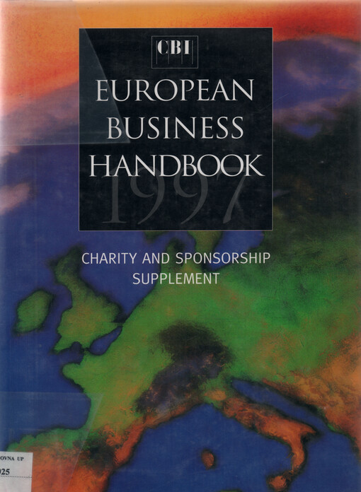 European business handbook 1997 : charity [and] sponsorship supplement