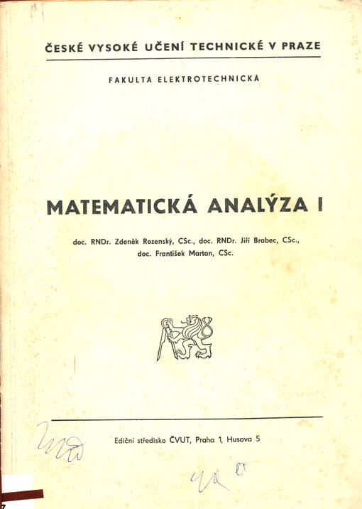 Matematická analýza I