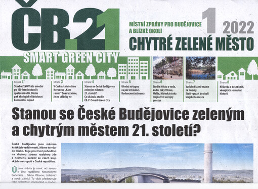 ČB.21 : chytré zelené město : místní zprávy pro Budějovice a blízké okolí