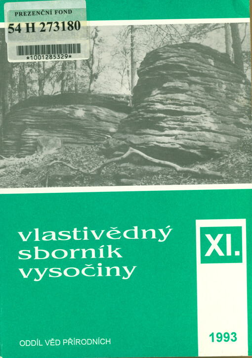 Vlastivědný sborník Vysočiny.Oddíl věd přírodních