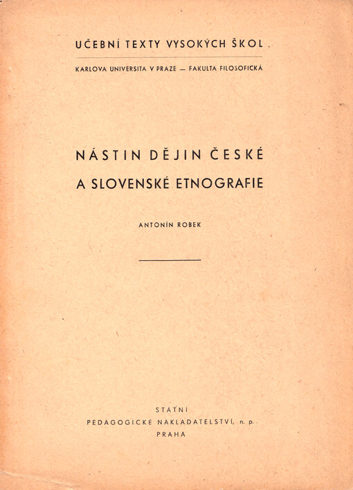 Nástin dějin české a slovenské etnografie