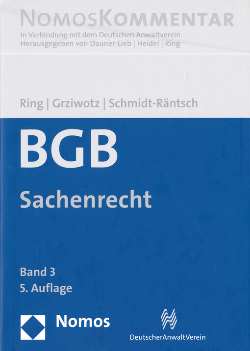 BGB : Sachenrecht. Band 3, § 854-1296