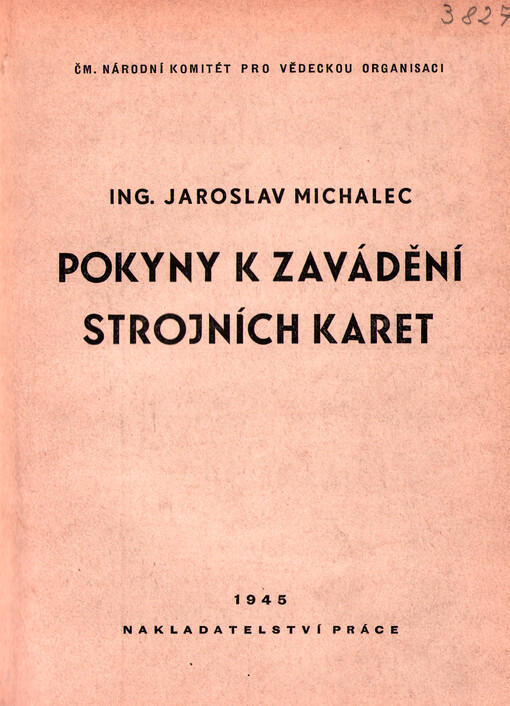 Pokyny k zavádění strojních karet