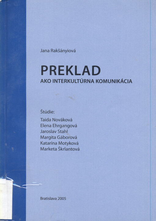 Preklad ako interkultúrna komunikácia