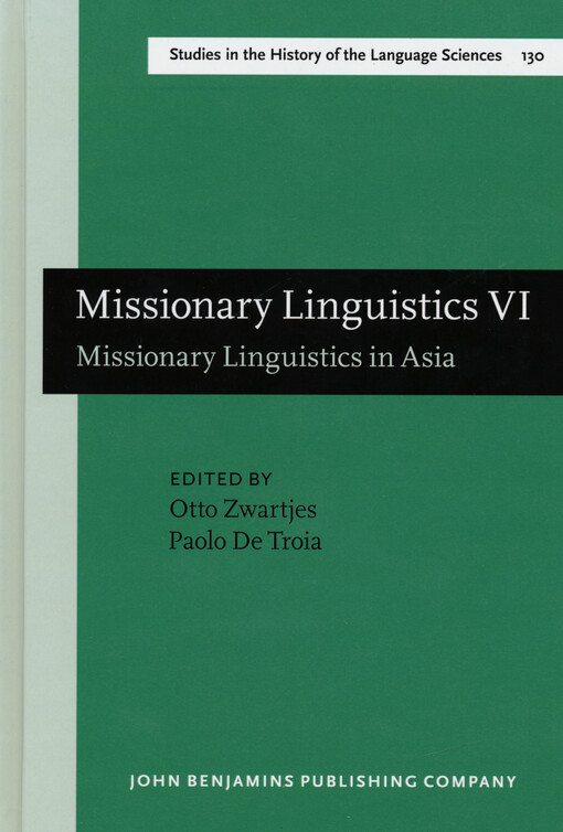 Missionary linguistics. VI, Missionary linguistics in Asia