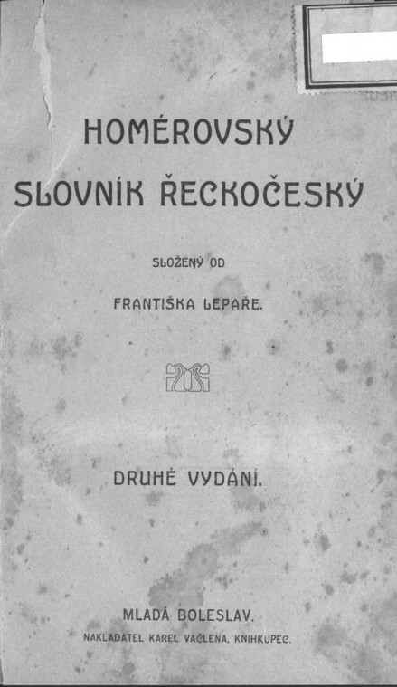Homérovský slovník řecko-český