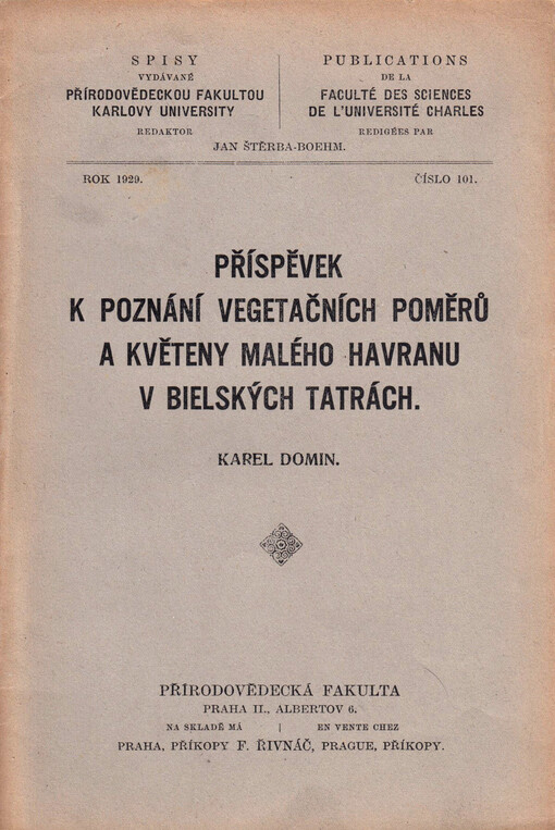 Příspěvek k poznání vegetačních poměrů a květeny Malého Havranu v Bielských Tatrách