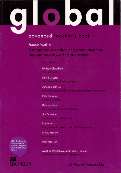 Global. Advanced. Teacher's book