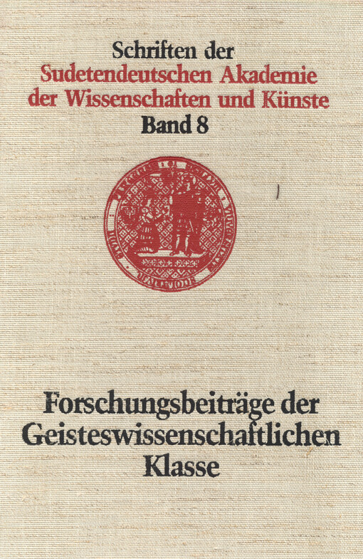 Forschungsbeiträge der Geisteswissenschaftlichen Klasse