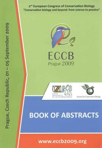 ECCB : 2nd European Congress of Conservation Biology : Prague 2009 : 1-5 September, 2009