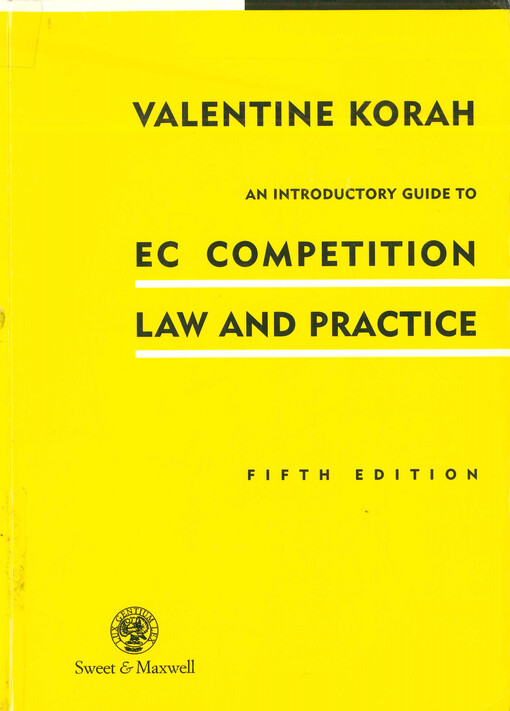 An introductory guide to EC competition law and practice