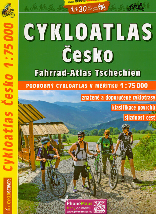 Cykloatlas Česko = Fahrrad-Atlas Tschechien : podrobný cykloatlas v měřítku 1:75 000