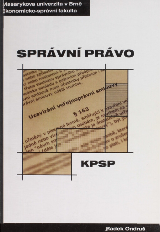 Správní právo: distanční studijní opora