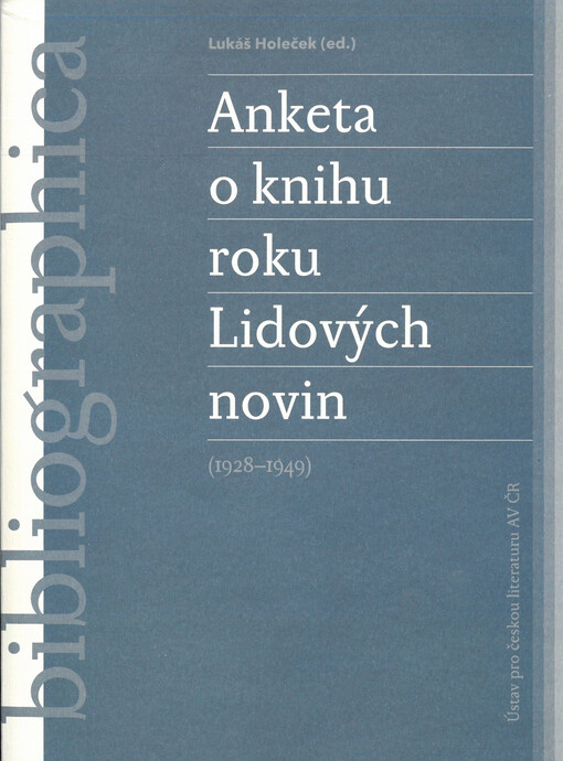 Anketa o knihu roku Lidových novin: (1928-1949)