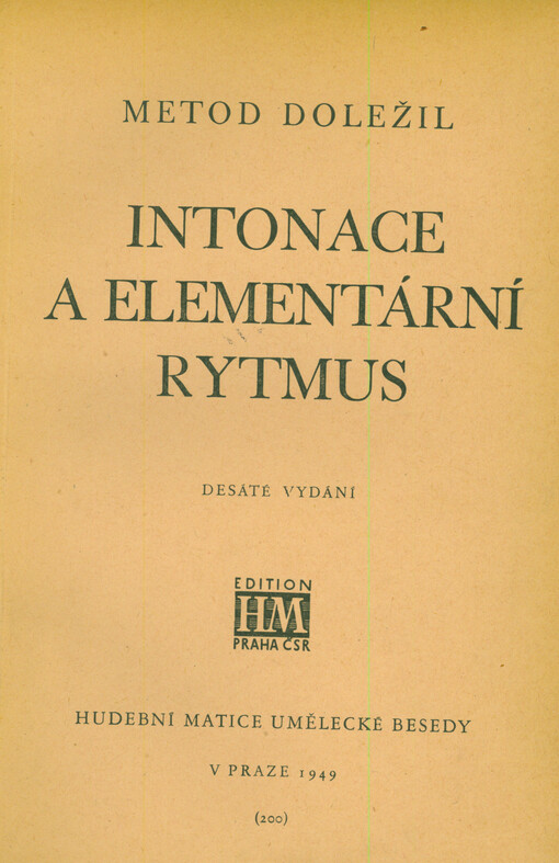 Intonace a elementární rytmus