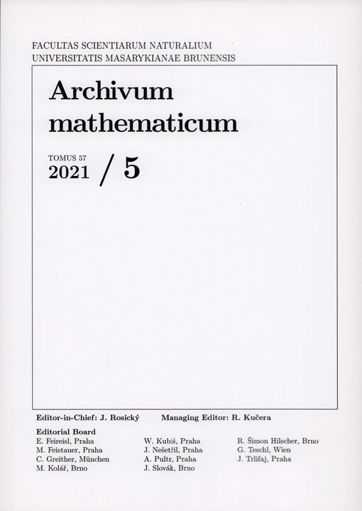 Archivum mathematicum