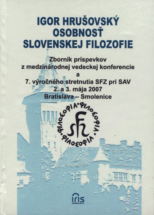 Igor Hrušovský osobnosť slovenskej filozofie